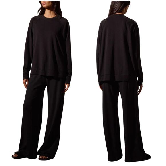 JAMES PERSE Vintage French Terry Relaxed Black Sweatshirt Size 4 SO SOFT - Picture 2 of 10